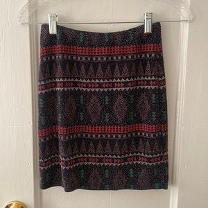 Glitter Aztec Print Skirt